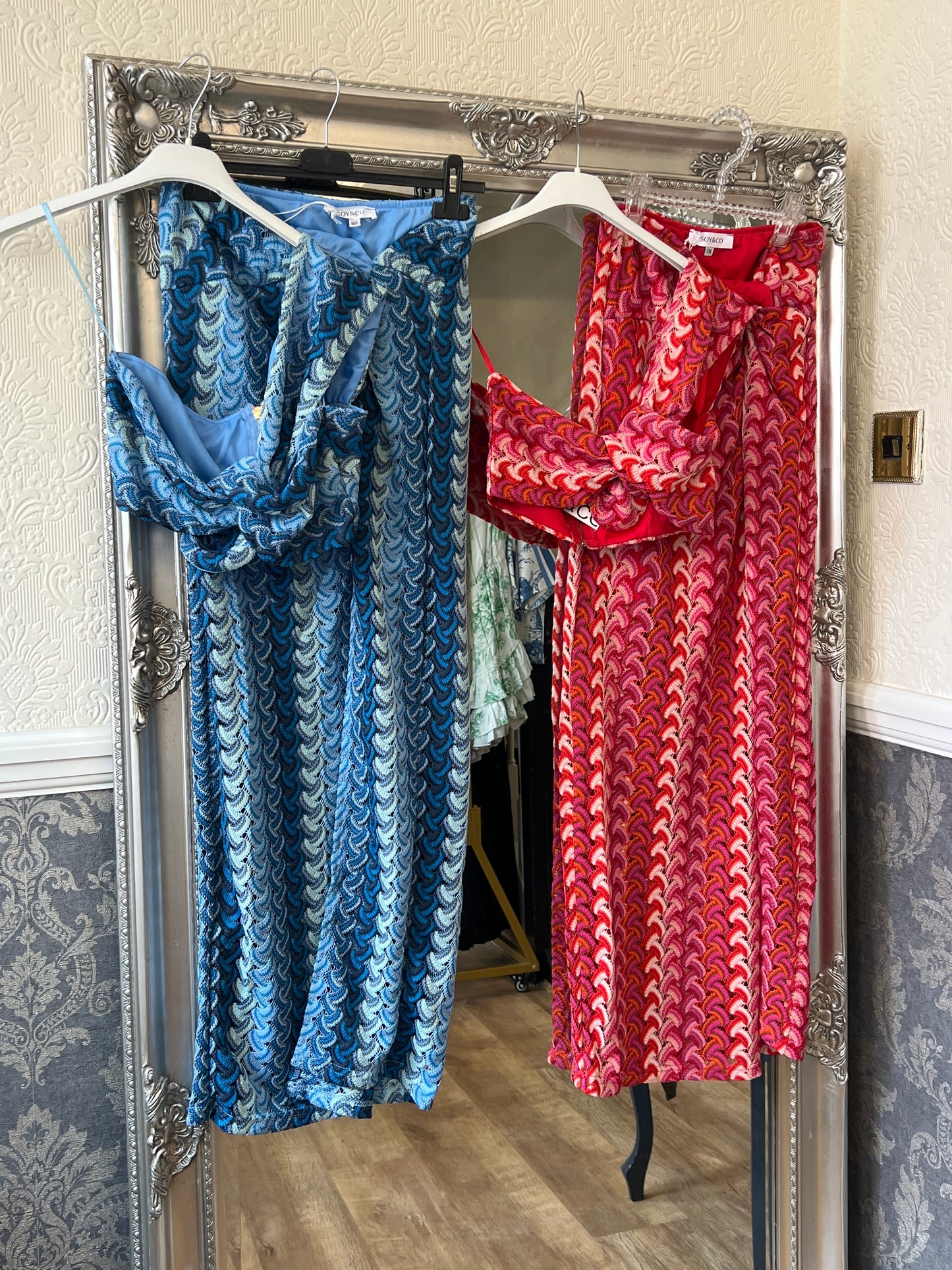 Crochet one shoulder Swist co ord