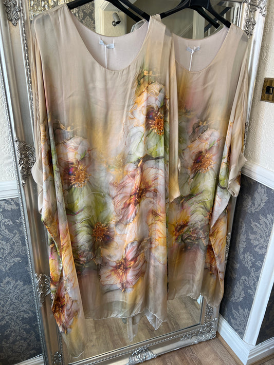 Silk floral dress