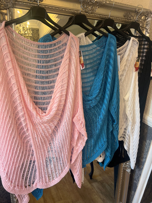 Crochet wrap over plus size top