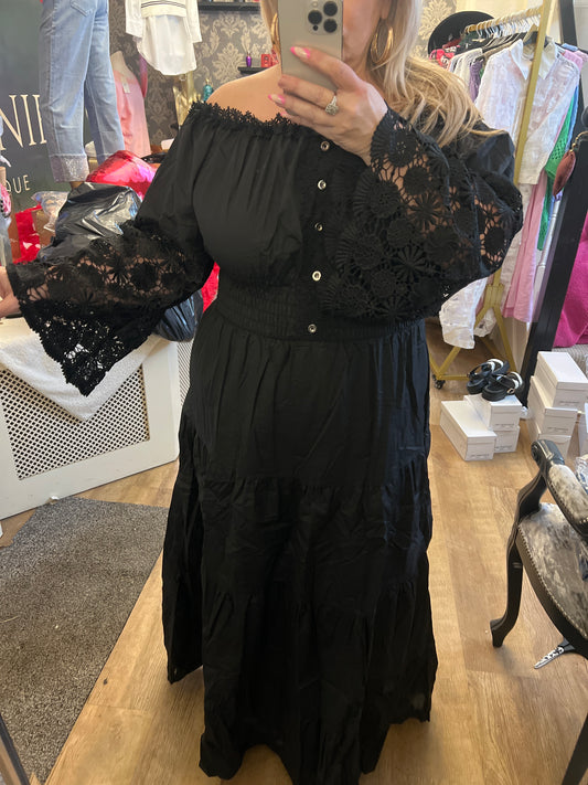 Off shoulder maxi dress