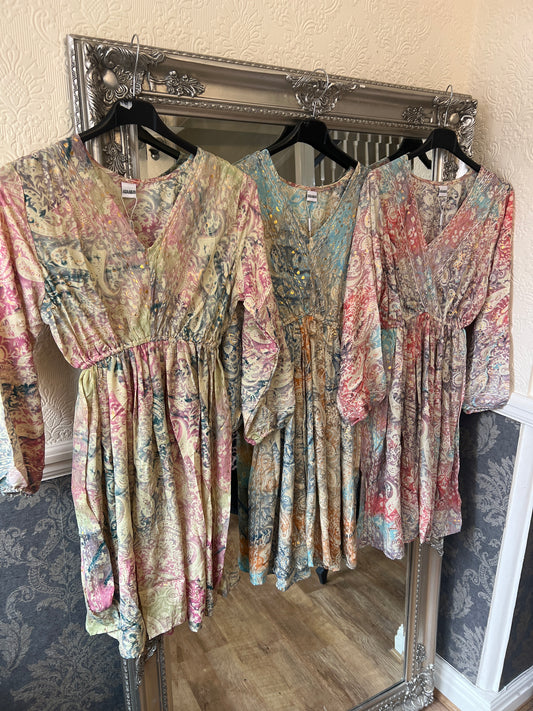 Silk midi dress