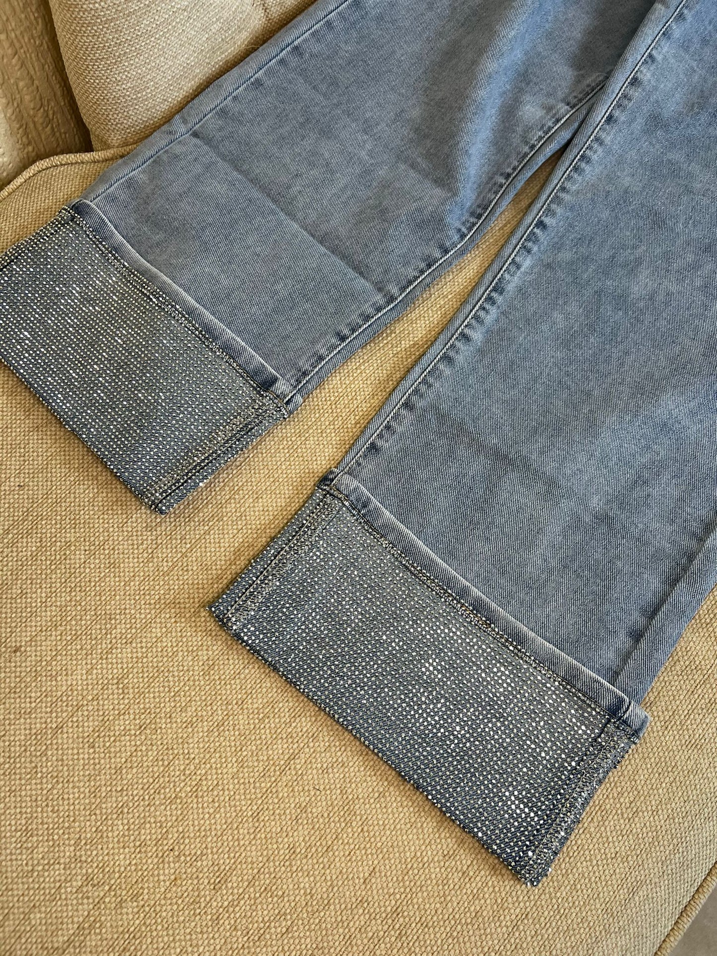 Diamonte Cuffed Jeans