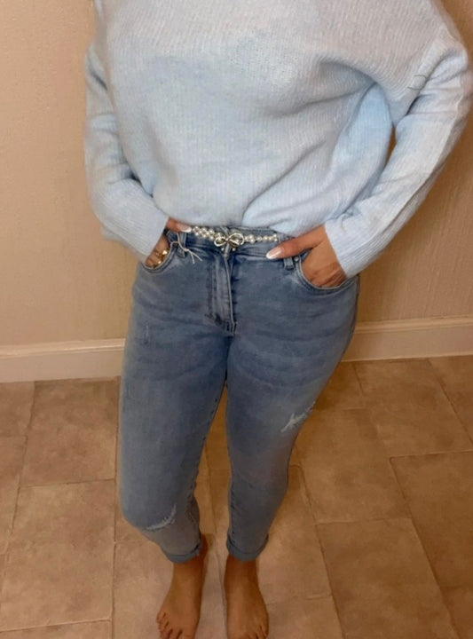 Pearl belt jeans