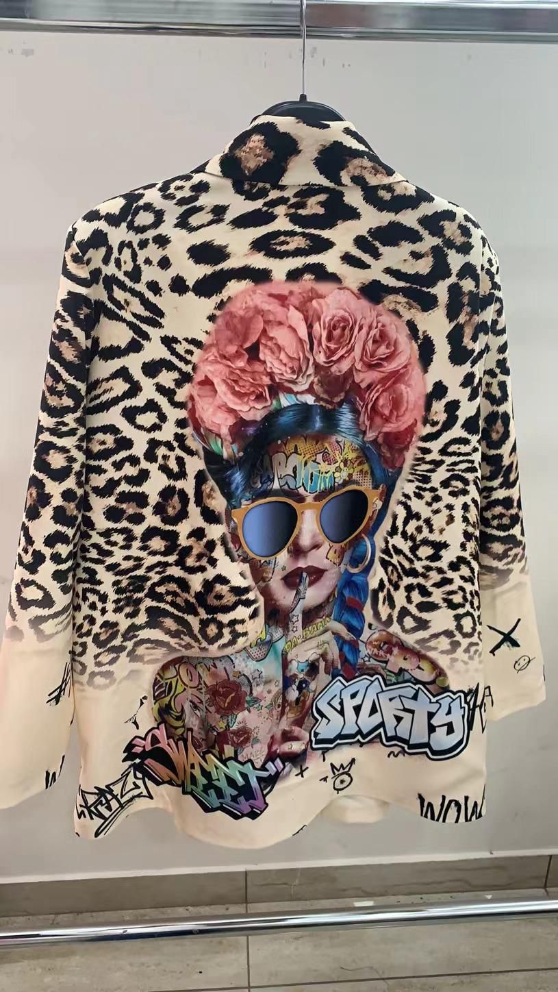 Leopard Print Blazer
