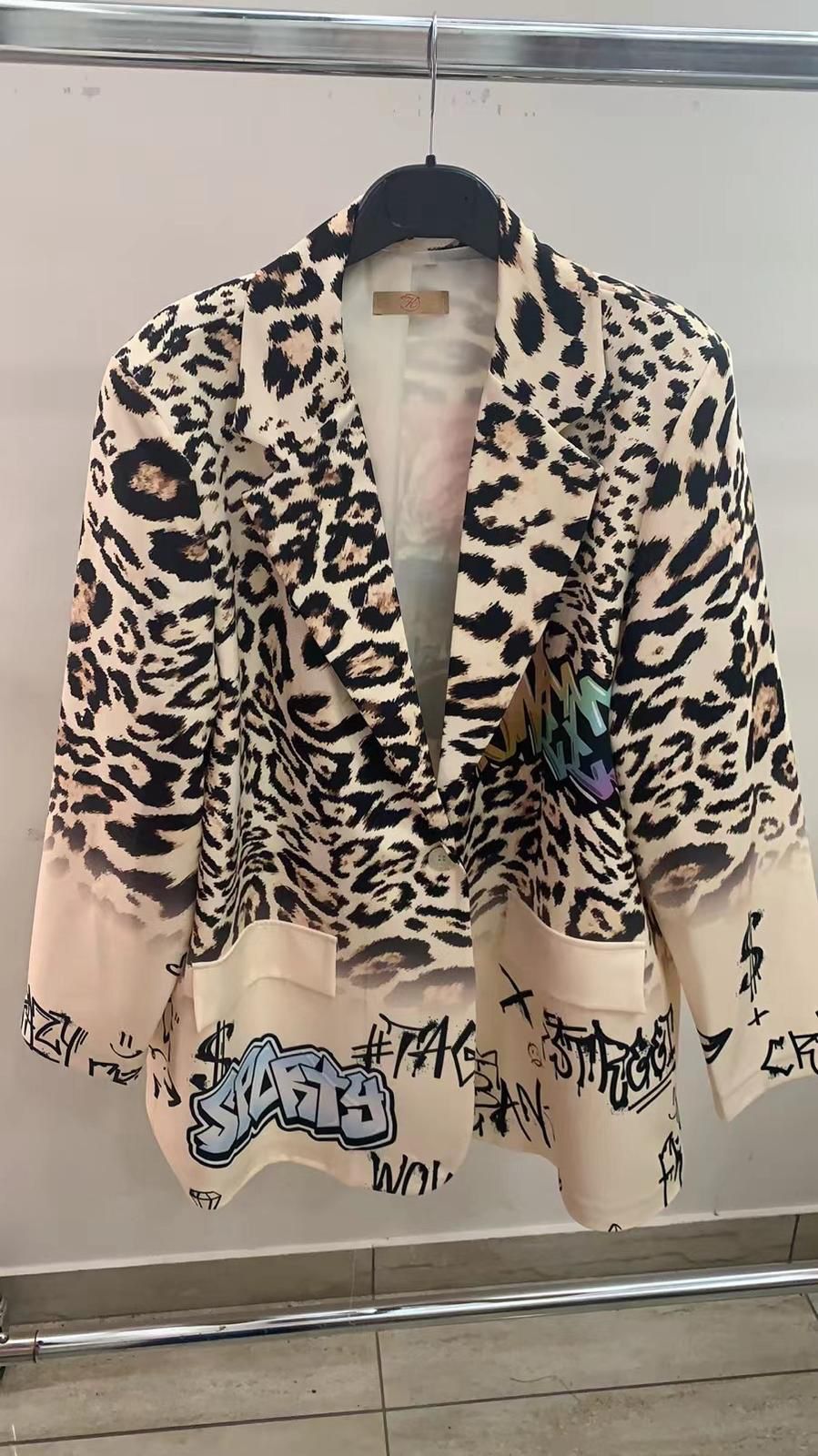Leopard Print Blazer