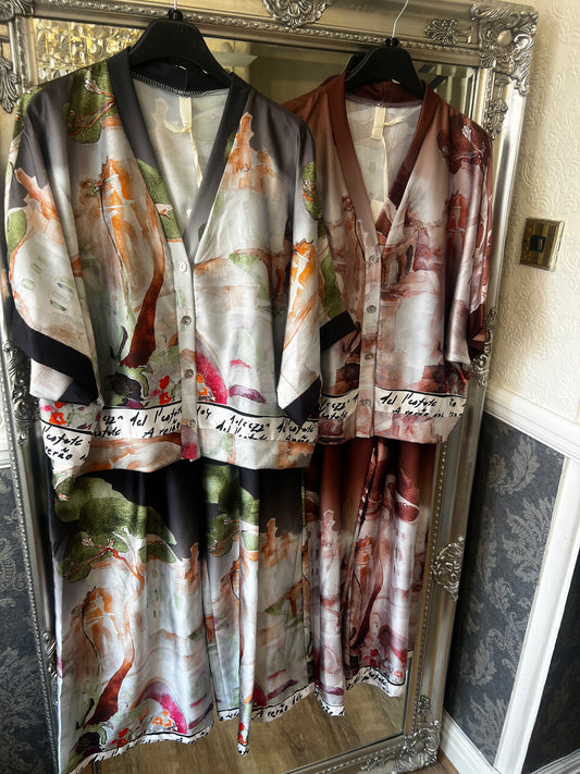 Sabrina button up Co ord (Size 10-16)