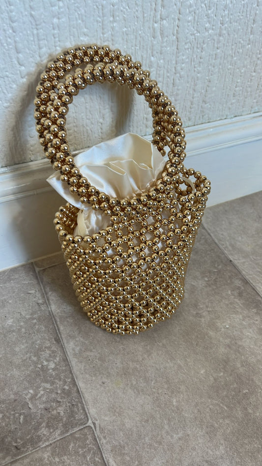 Gold Beaded Bag