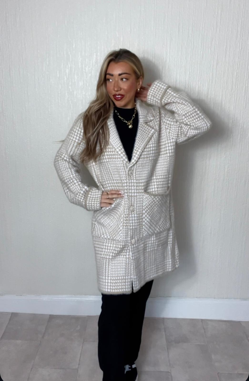Houndstooth coat
