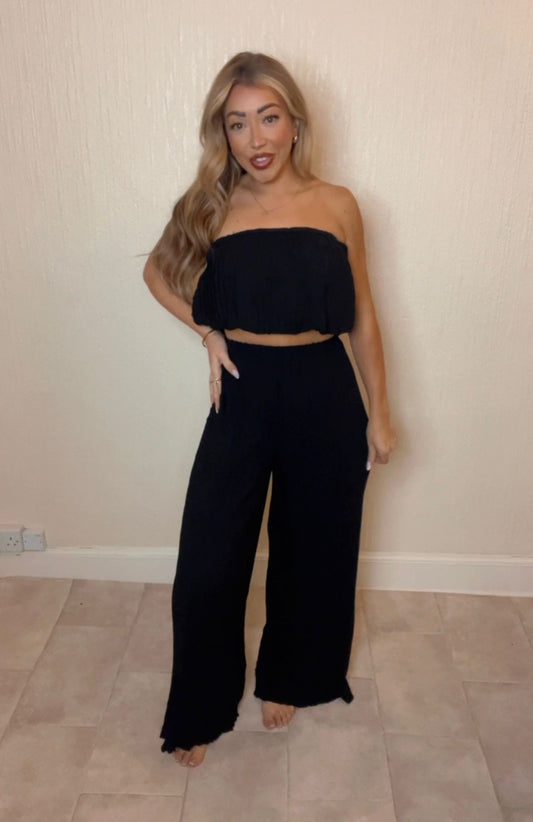 Pleated two piece set