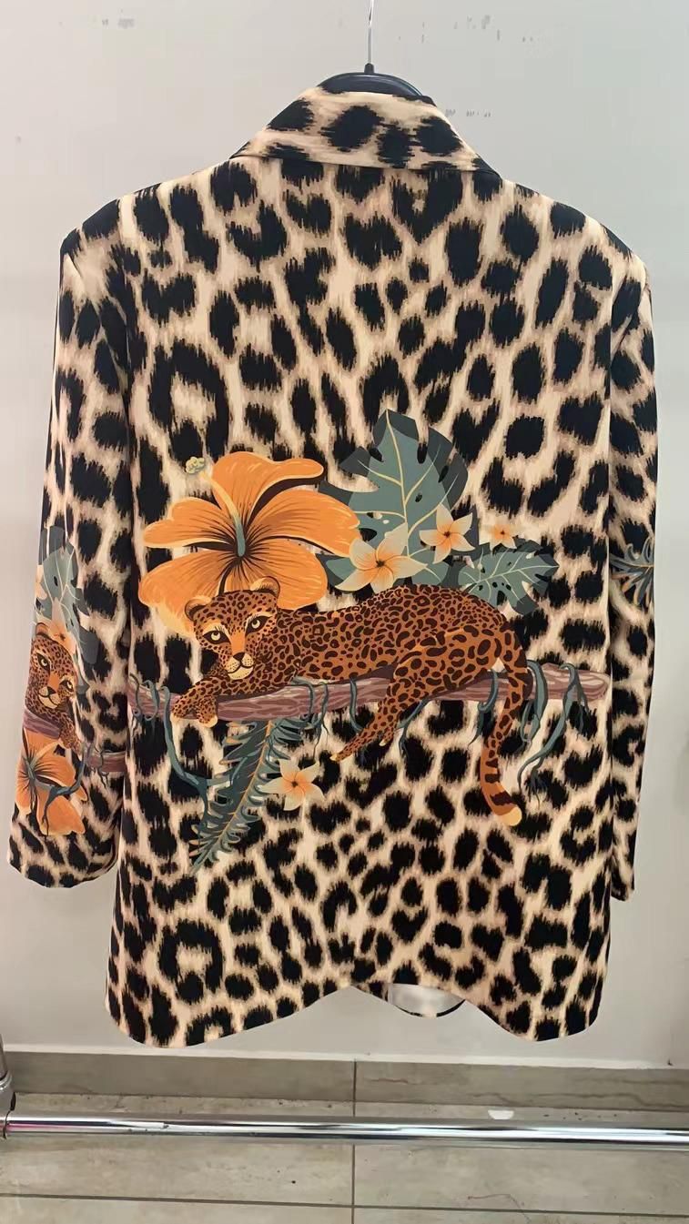 Leopard Print Blazer